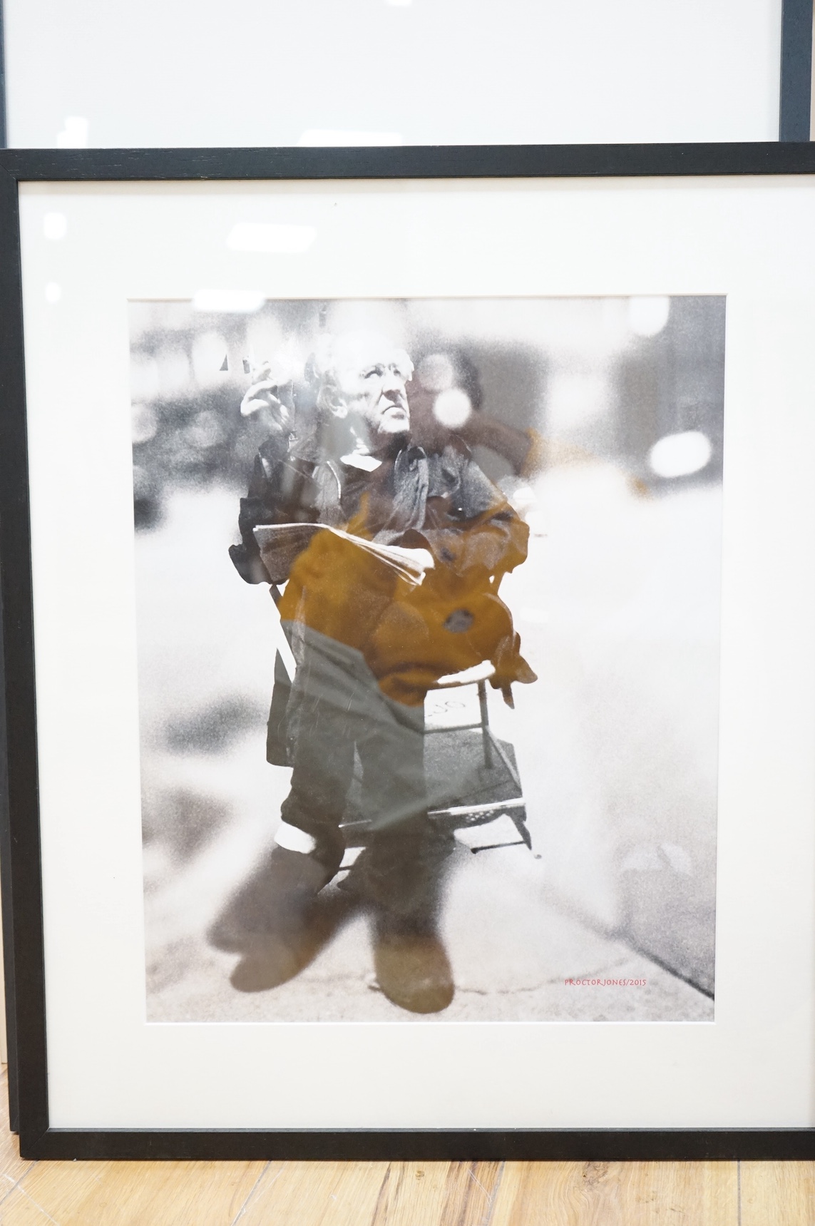 Four black and white photographic prints to include: Felicity Lock, ‘Public Housing’, Alan Frost, ‘By the Water’ and a Portrait of Dora Maar, largest 49 x 39cm. Condition - good